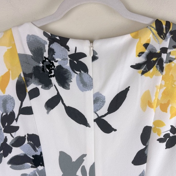 Eliza J | Yellow Floral Fit & Flare Dress | 8P - Picture 6 of 11